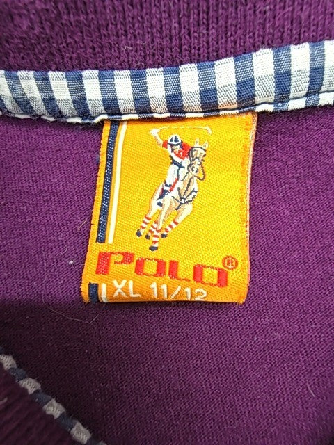 Polo Boys Purple Sports Polo Shirt Size 11/12 Regular Fit