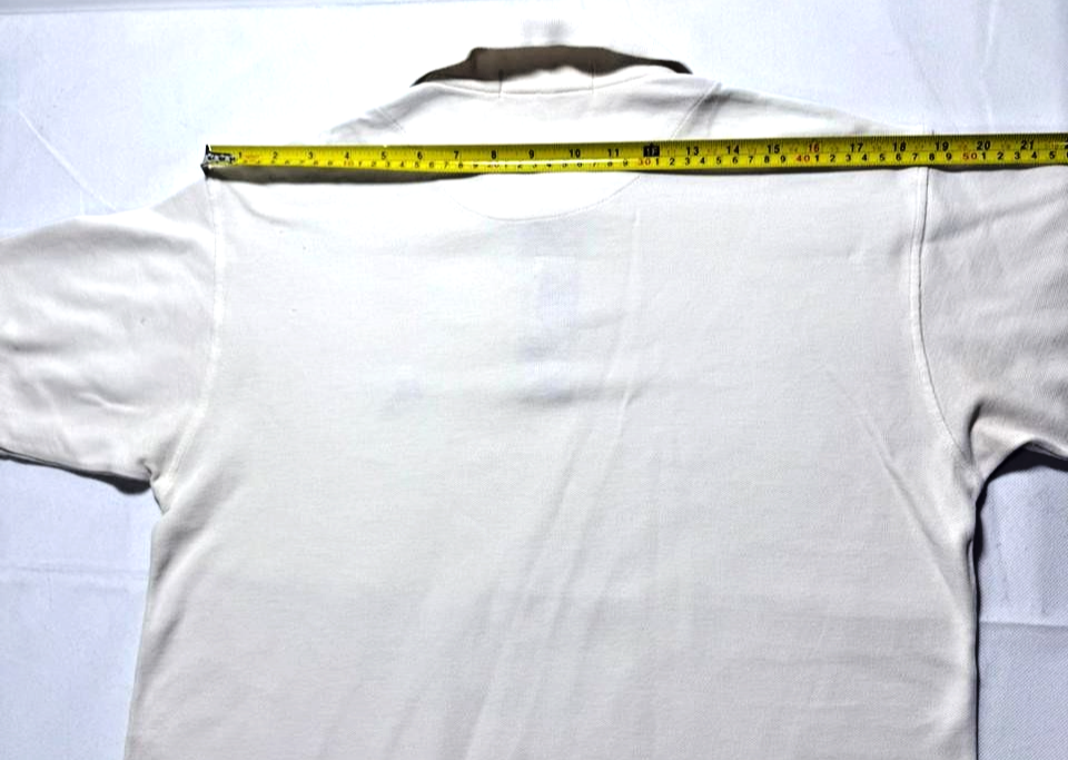 Burberry Of London Polo Shirt White Beige Nova Check Shoulder - Size S