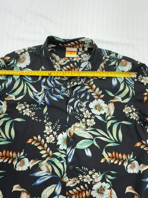 Superdry Men's Black Floral Slim Fit Shirt Size L