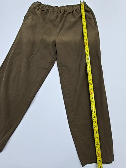 H&M Olive Green Cotton Drawstring Casual Pants L Unisex
