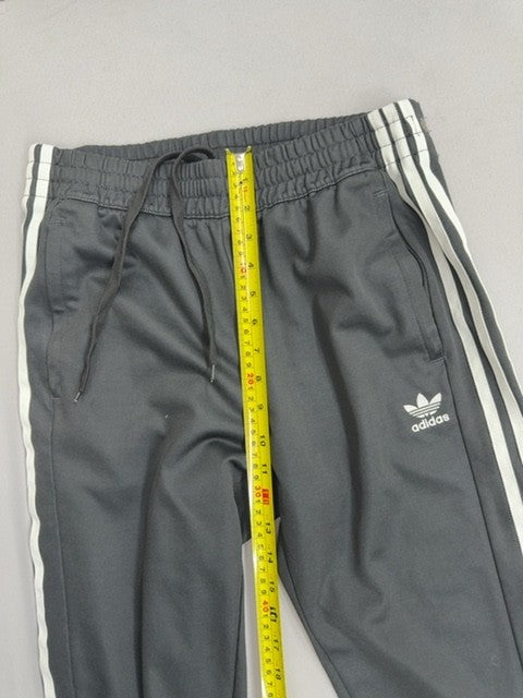 Adidas Originals Grey Track Pants Men M 3-Stripes Polyester