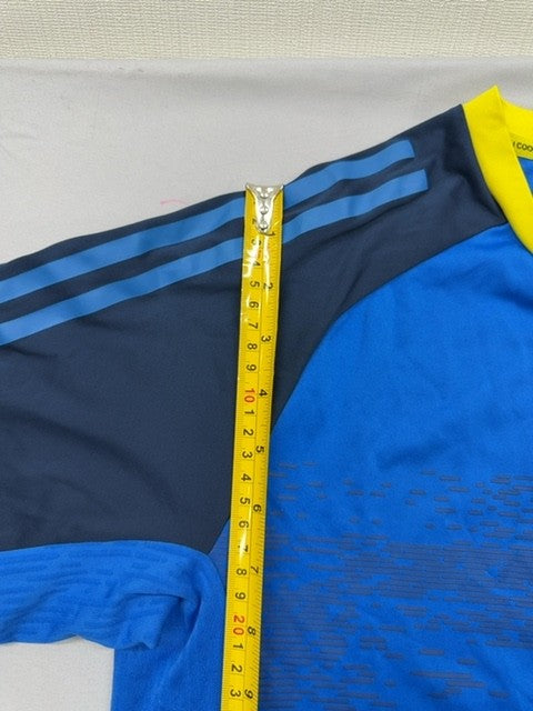Adidas Men's Blue Striped Climacool T-Shirt Size M