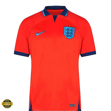 Nike England Away Football Shirt Red Men's Medium 100% Polyester
