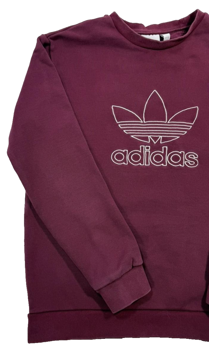 Adidas Trefoil Crew Sweatshirt In Maroon Color - M