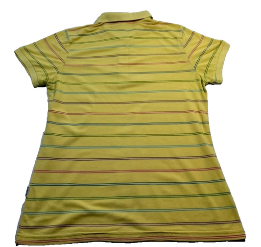 Lacoste Men's Yellow Polo Shirt – Size XXXL, Logo, Striped