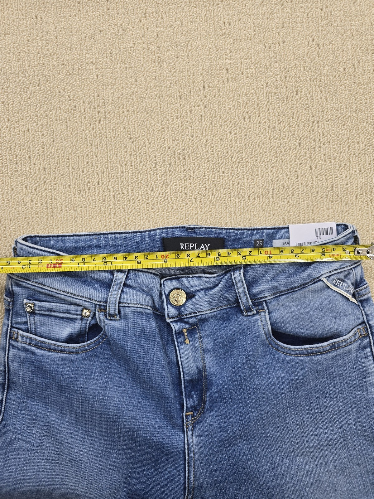 Replay Women's Slim Stretch Jeans Size 29x30 Blue Denim