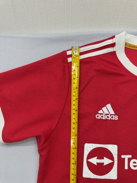 Adidas Unisex Red Jersey XL Short Sleeve Crewneck 100% Polyester