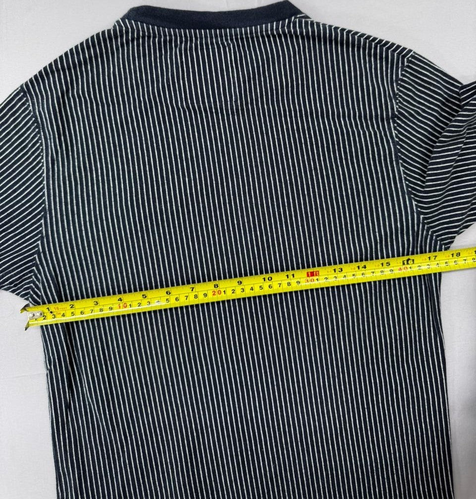 Celio Men's Navy Patriots NFL Striped T-Shirt Size S Cotton