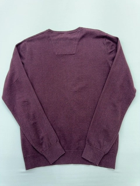 Unisex Burgundy Cotton Fleece Crewneck Sweatshirt Size Regular Regular Condition