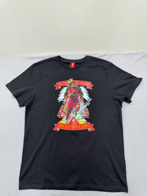 LFC Mo Salah Black T-Shirt L Short Sleeve 100% Cotton NWT