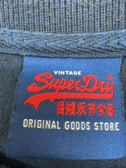 Superdry Men's Tokyo Graphic T-Shirt Navy 2XL Relaxed Cotton