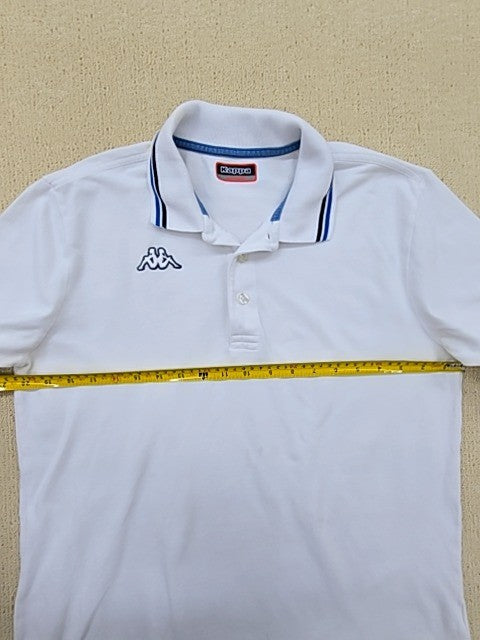 Kappa Men's White Cotton Polo Shirt Large Short Sleeve