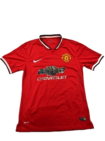 Vintage Nike Manchester United Red Soccer Jersey S Chevrolet Polo