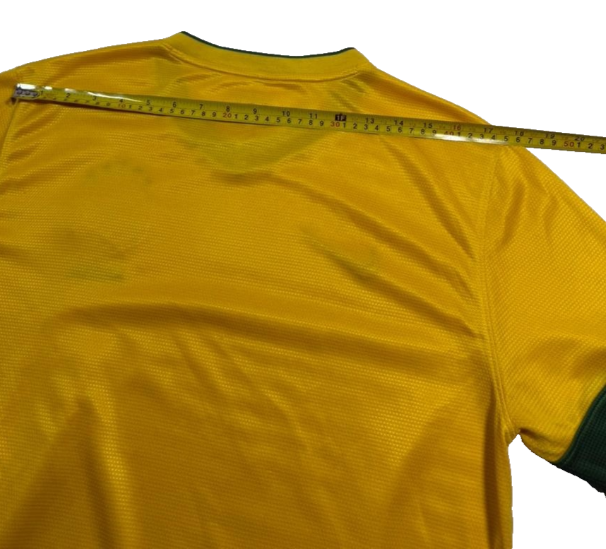 Nike Brazil National Team Soccer Jersey Yellow Green Men's Size L
