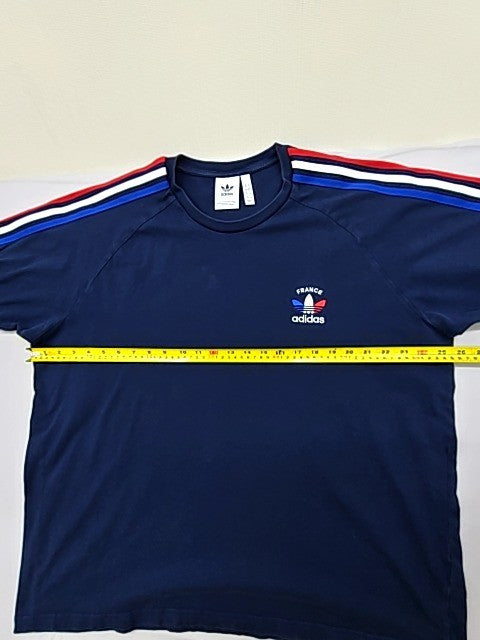 Adidas Men's Navy 3-Stripes T-Shirt XXL Regular Fit