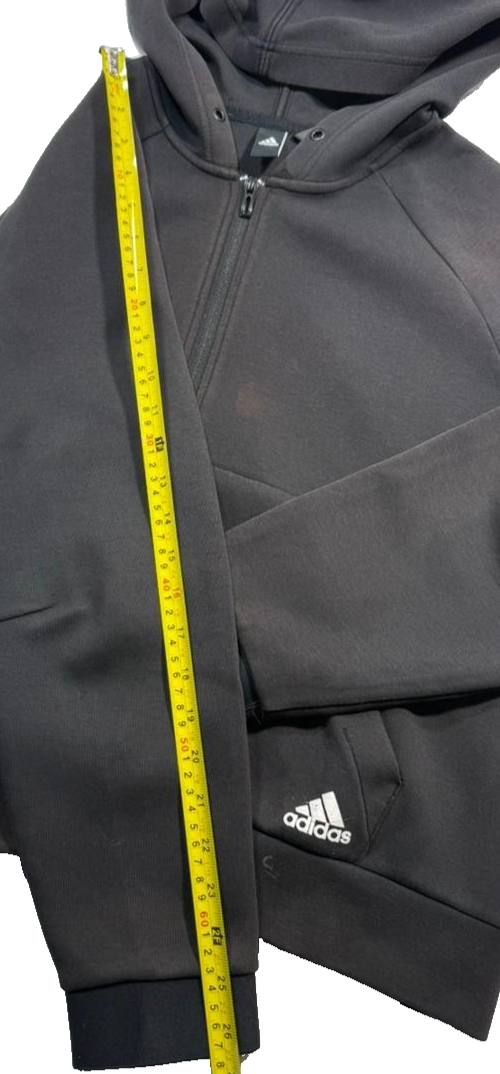 Black Adidas Hoodie Zip Up Men's Size XL Made In China