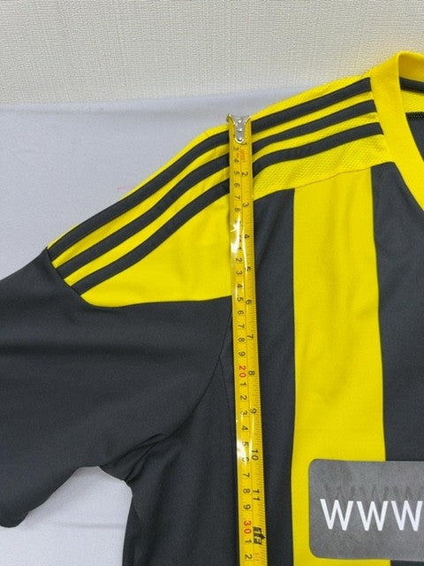 Adidas Men's Black Yellow Striped Soccer Jersey(#16) XL Climacool