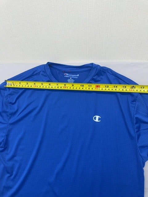 Champion Men's Blue Mesh T-Shirt Size M Short Sleeve Athletic