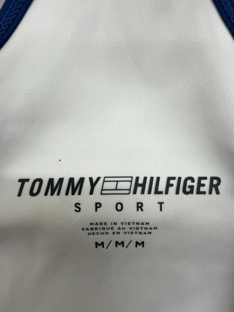 Tommy Hilfiger Women's White Polka Dot Mini Sport Dress M Sleeveless