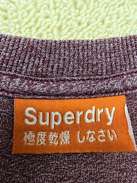 Superdry Vintage Logo Tokyo Men's L Purple Graphic Crewneck T-Shirt
