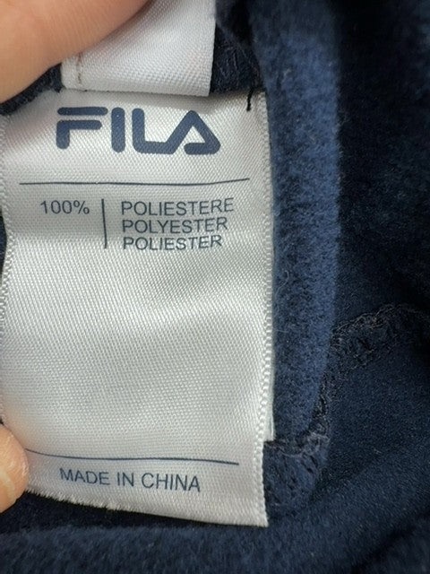 Fila Women's Navy Track Pants XL Elastic Waist Pockets