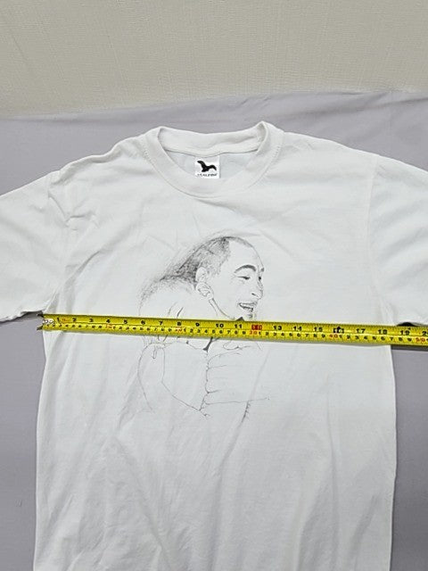 MALFINI Unisex White Cotton Crewneck T-Shirt Size M Classic 101