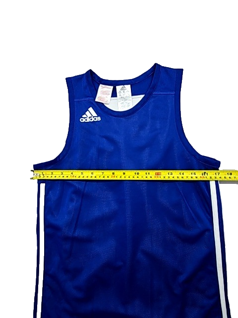 Adidas Men's Blue Basketball Tank Top XL Personalized White Stripes