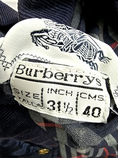 Burberry Women's Navy Quilted Vest Gold Accents 31.5" Chest