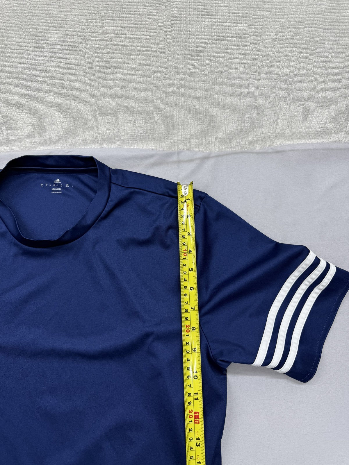 Adidas Men's Navy Climacool Short Sleeve Crewneck Slim Fit Jersey M