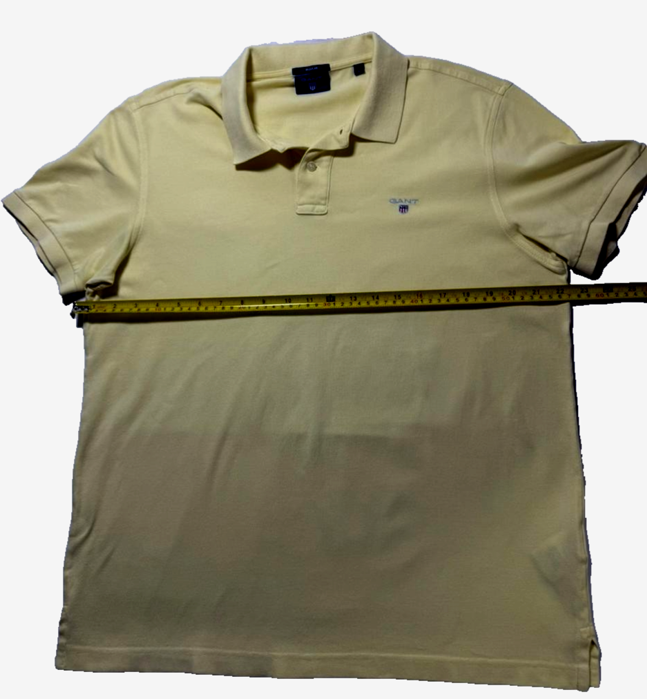 Gant Men Original Regular Fit Piqu Polo Shirt | Size: L: Yellow Color