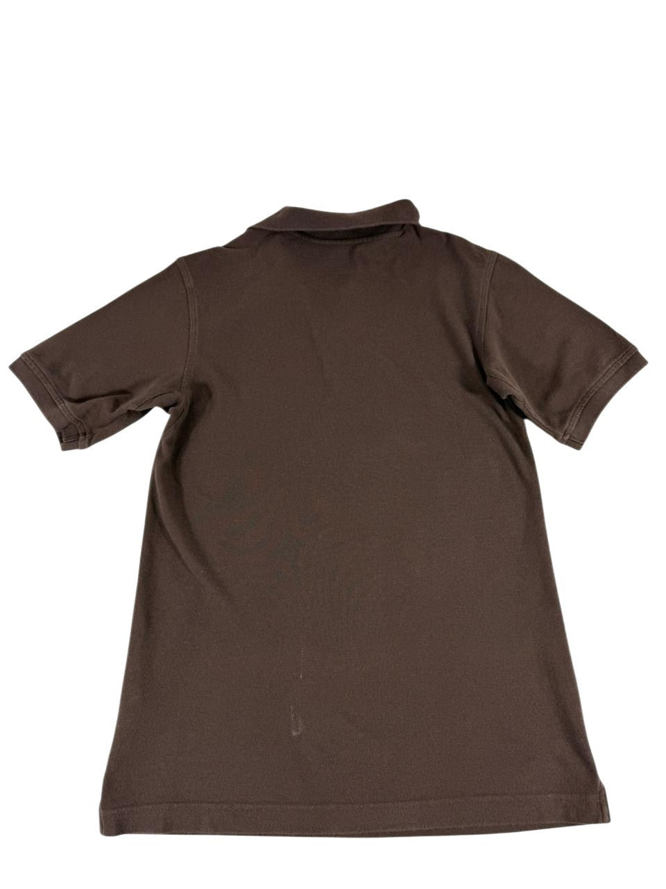 Nike Mens Polo Shirt Dark Brown Short Sleeve Classic Logo Casual Size Large