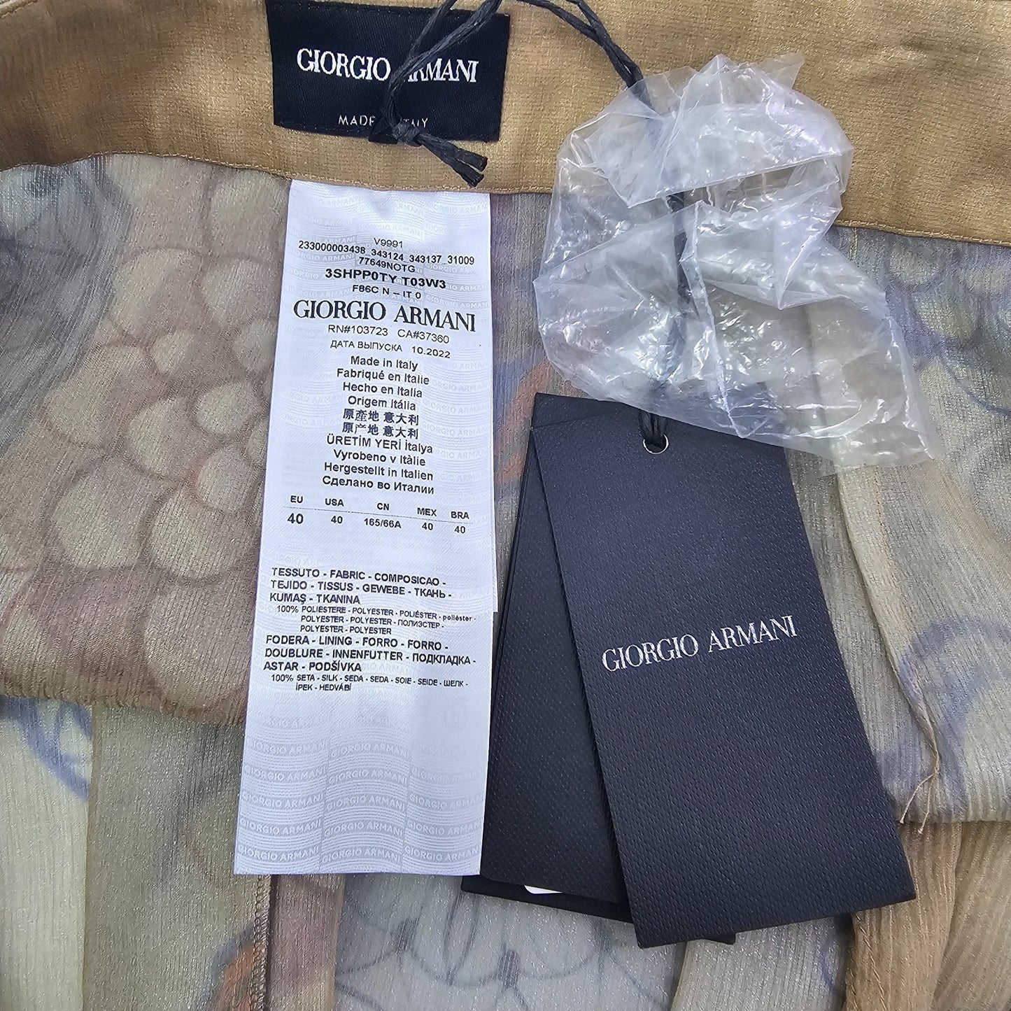 Giorgio Armani Floral Pants High Waist Pleated Pants Lbl 40 BNWT