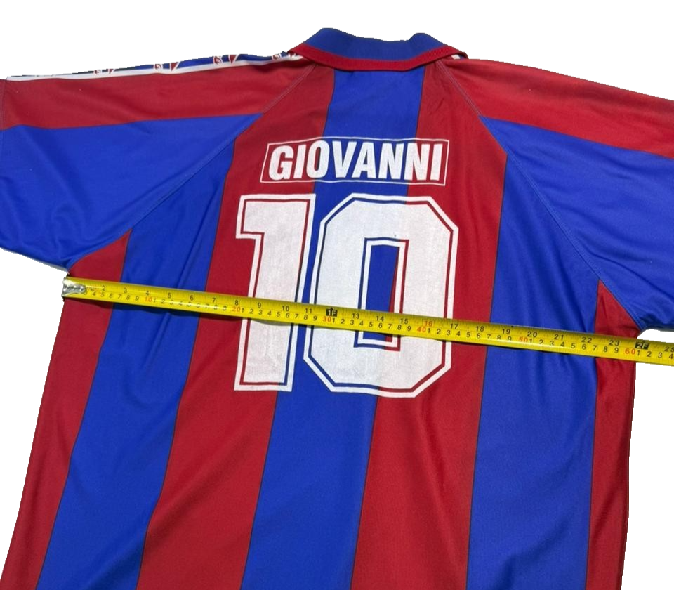Fc Barcelona Vintage 90S Giovanni #10 Blaugrana Home Jersey Red Blue Striped XL