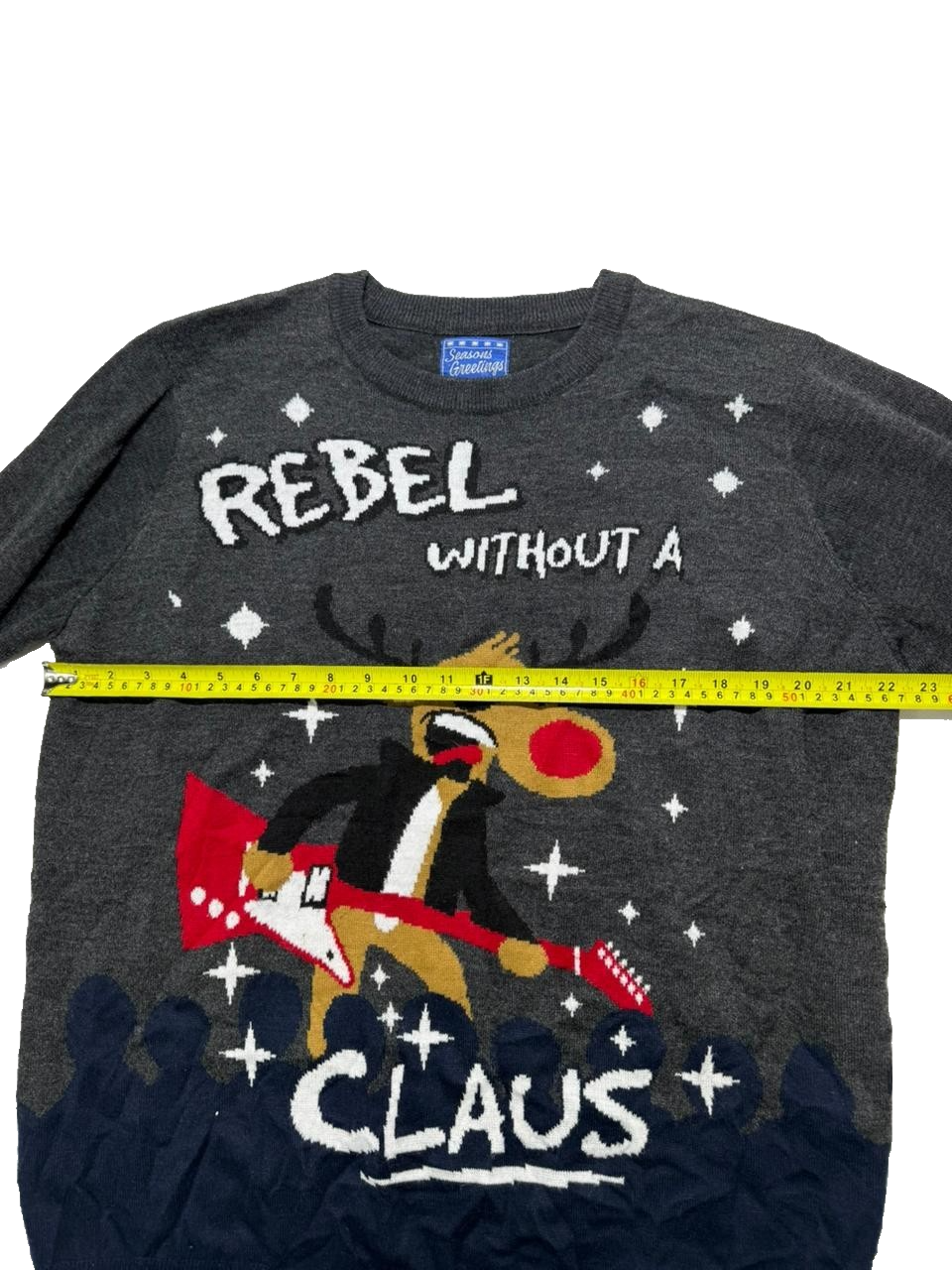 Sweater Seasons Greetings Rebel Without A Claus