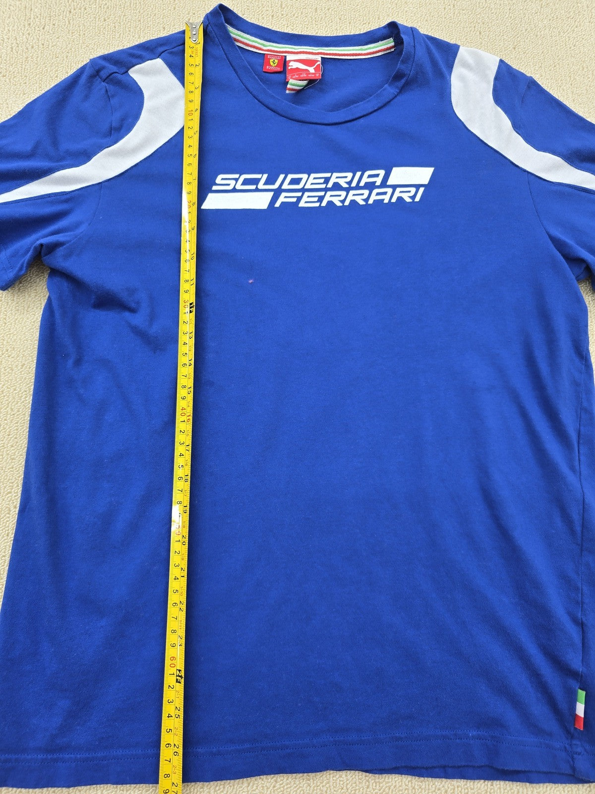 Puma Scuderia Ferrari Men's Blue M T-Shirt 100% Cotton Motorsport