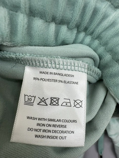 Juicy Couture Del Ray Chinois Green Velour Sweatpants M Straight Fit