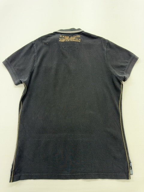 Camp David Boys Black Polo Logo Chest Size L Big Kids