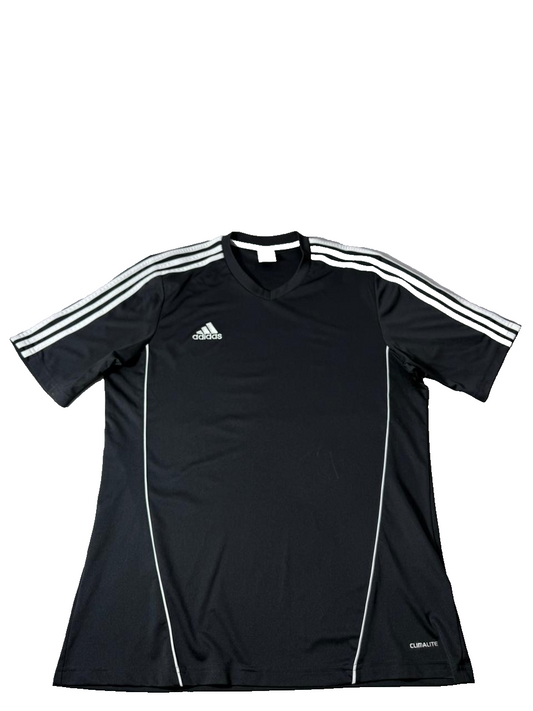 Adidas Men's Black Jersey – Size M, V- Brand Department Type, Short Sleeve