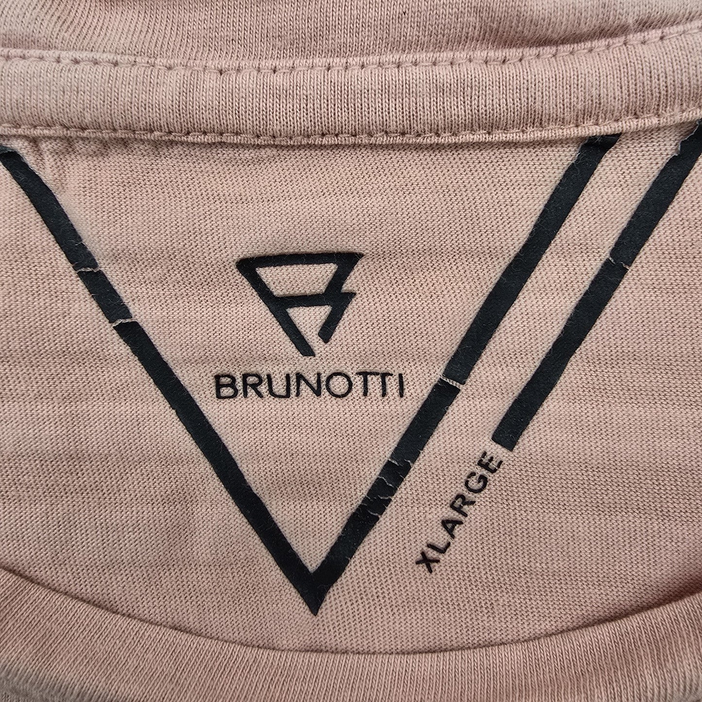 Brunotti Unisex Mauve Graphic Logo T-Shirt XL Regular Fit Crew Neck Casual