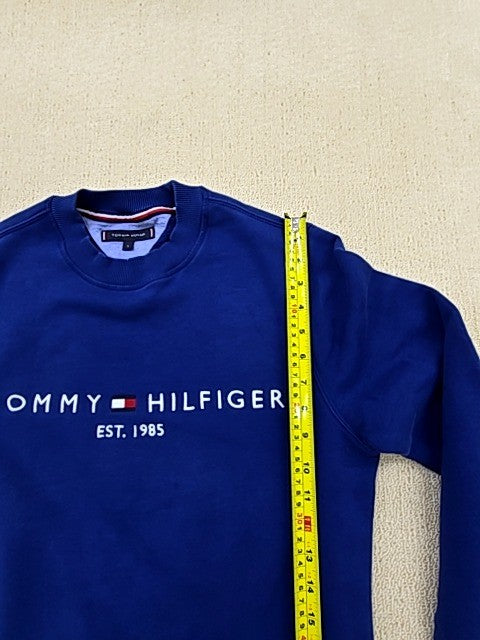 Tommy Hilfiger Navy Crewneck Sweatshirt S Long Sleeve Unisex