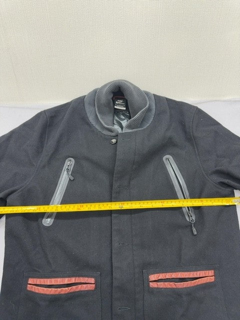 Nike Unisex Black Orange Sportswear Jacket Size L Zipper Stand Collar