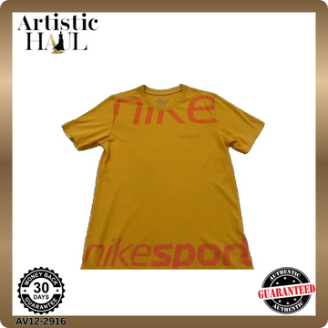 Nike Men's Yellow Dri-FIT Crewneck T-Shirt Size S Short Sleeve