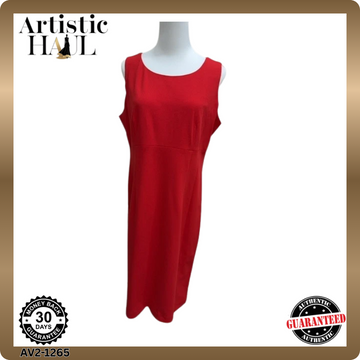 Nippon Boutique Red Midi Sleeveless Crew Dress Women