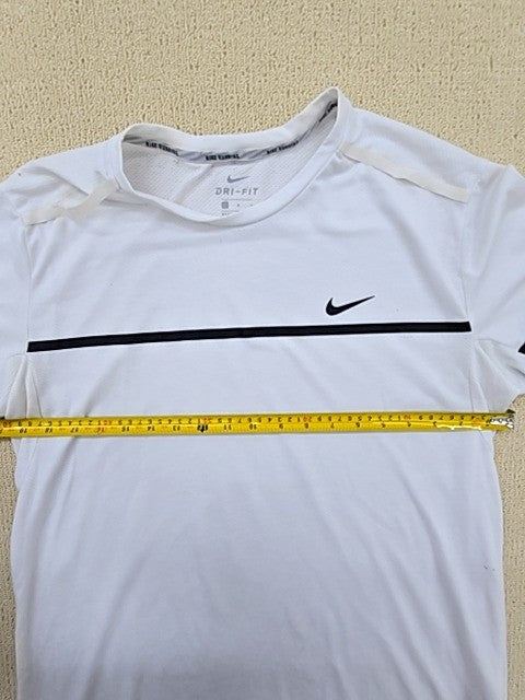 Nike Miler Dri-FIT UV White Stripe L Men's Running Tee