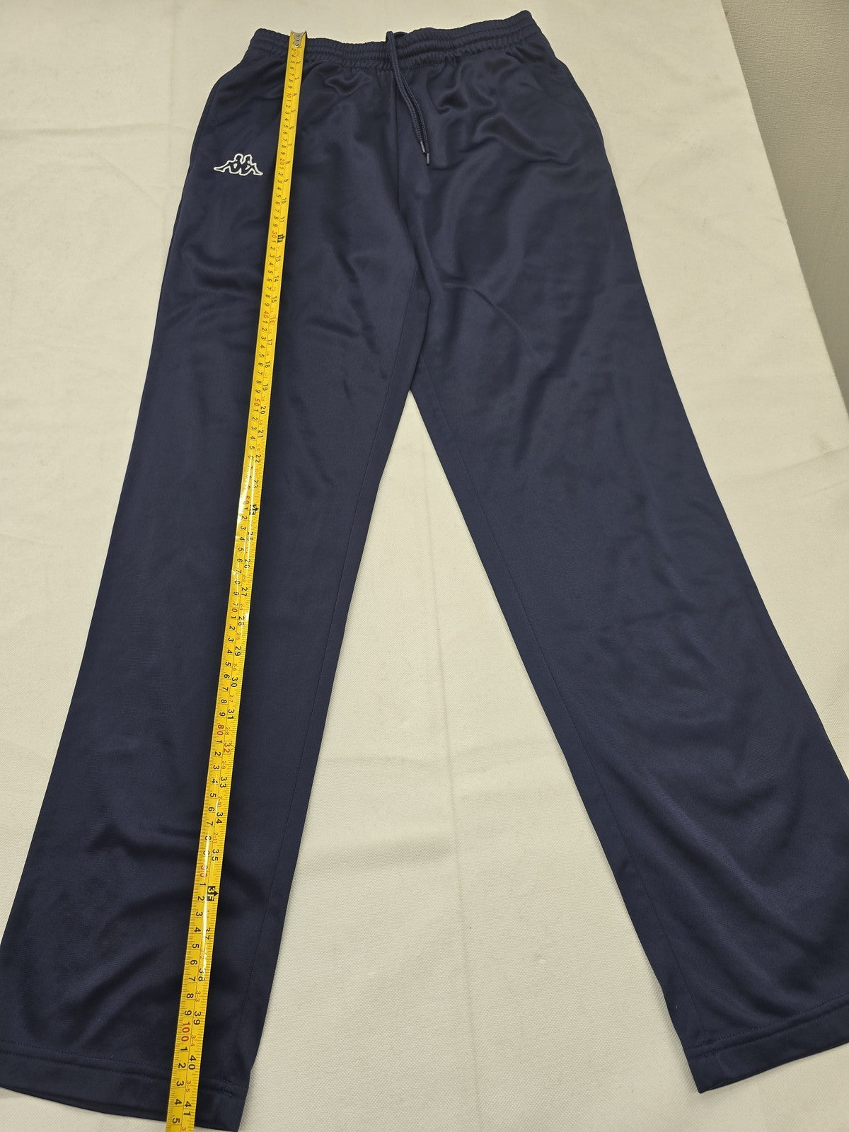 Kappa Men's Navy Sweatpants Medium Drawstring Polyester Straight Leg