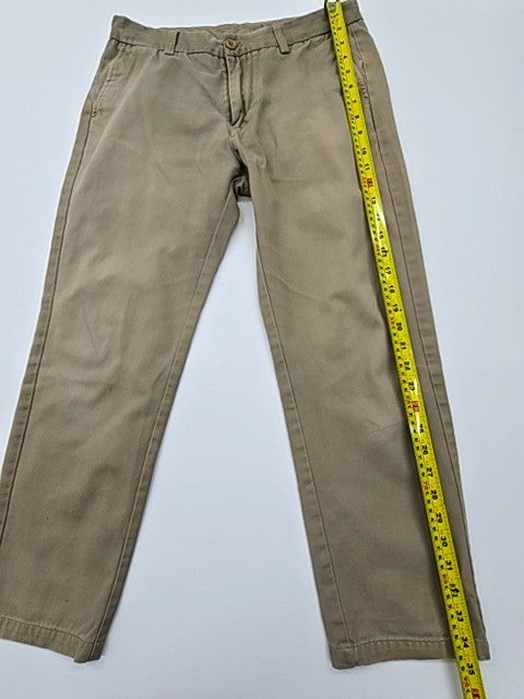 Polo Men's Khaki Regular Fit Button Closure Pants Size 32 Waist 100% Cotton