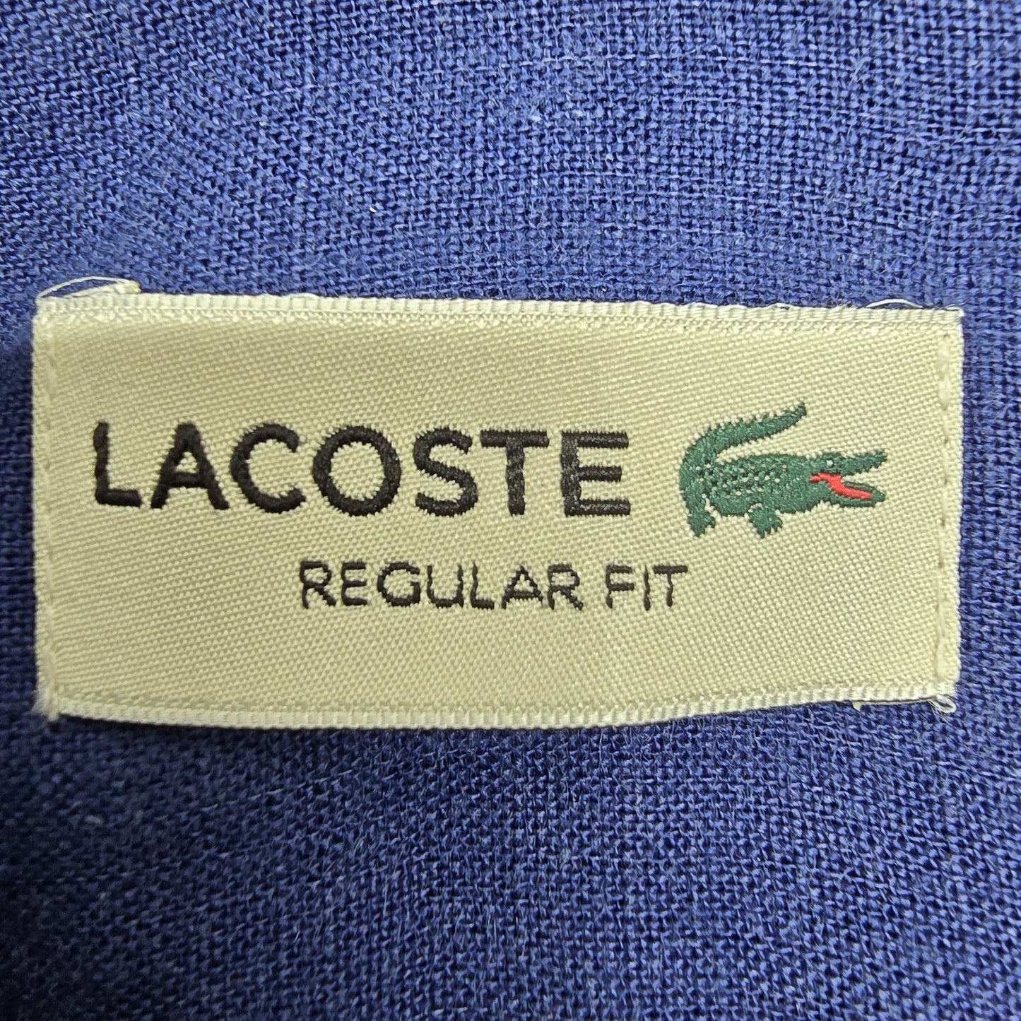 Lacoste Men's Blue Denim Short Sleeve Oxford Shirt FR40 USM