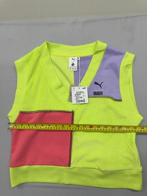 PUMA x Ragged Priest Women's Multicolor Color Block V-Neck Vest S