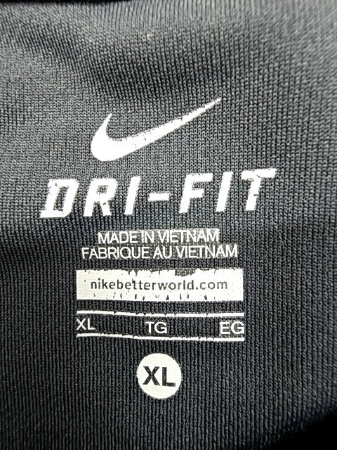 Nike Men's XL Black Dri-FIT Polyester Crewneck T-Shirt 1404CDF