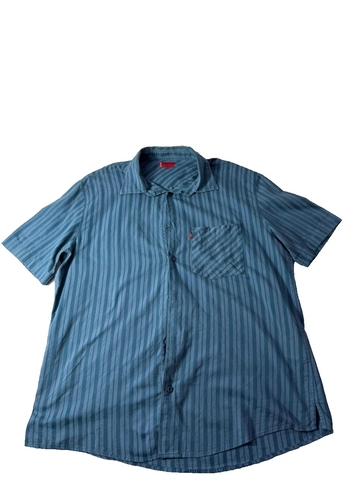 Levi's Red Tab Men's XL Blue Striped Short Sleeve Button Up Shirt